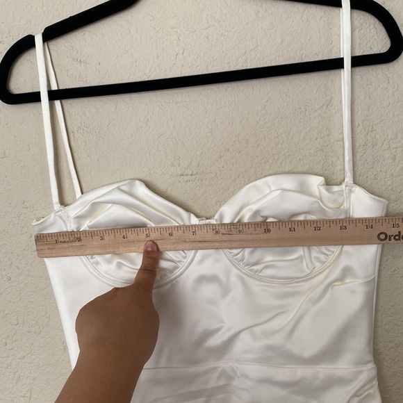 House of CB S PLUS CUP Flora Ivory Satin Corset Dress Size NWOT Small DD - Picture 13 of 14